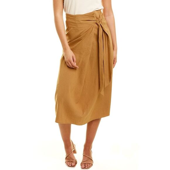 Vince Dresses & Skirts - Vince Tie-Front Linen-Blend Skirt